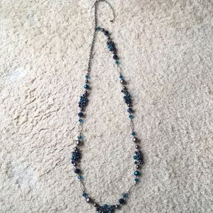 Necklace with blue beads